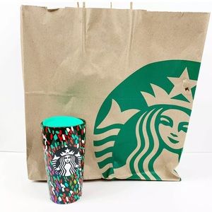 New Starbucks Christmas Ceramic Confetti Tumbler